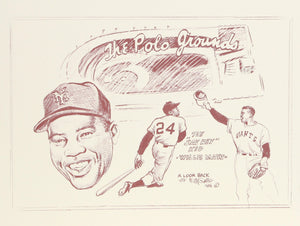 Willie Mays from A Look Back portfolio Lithograph | Bill Gallo,{{product.type}}