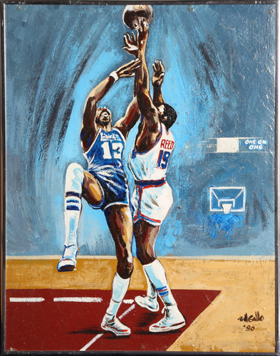 Willis Reed and Wilt Chamberlain Jump Ball Acrylic | Bill Gallo,{{product.type}}