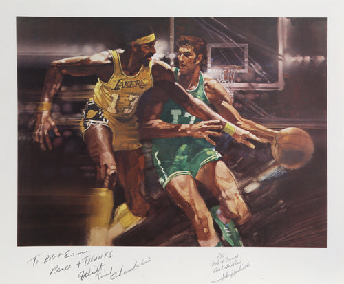 Wilt Chamberlain and John Havlicek from Sports Illustrated Living Legends Portfolio Lithograph | Robert Peak,{{product.type}}