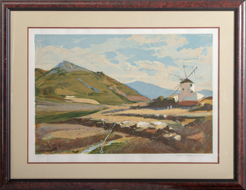 Windmill on a Hill Lithograph | Everett Raymond Kinstler,{{product.type}}