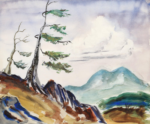 Windy Day (P6.14) Watercolor | Eve Nethercott,{{product.type}}