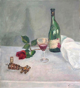 Wine Bottle Oil | Adela Smith Lintelmann,{{product.type}}