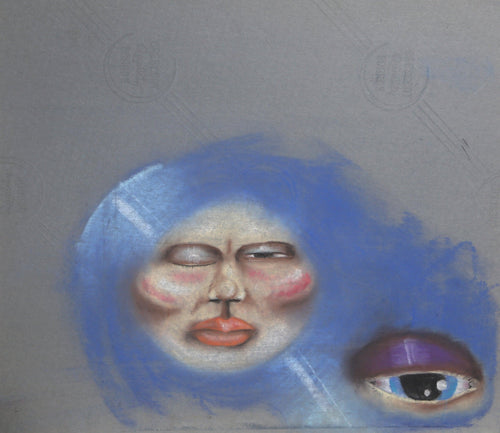 Winking Face with Eye Mixed Media | Jon Robyn,{{product.type}}