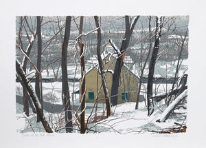 Winter at the Mill Lithograph | Dennis Goldsborough,{{product.type}}