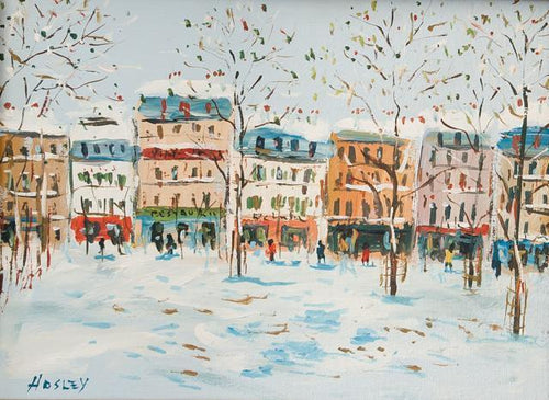 Winter City Shops Oil | Truxton Hosley,{{product.type}}