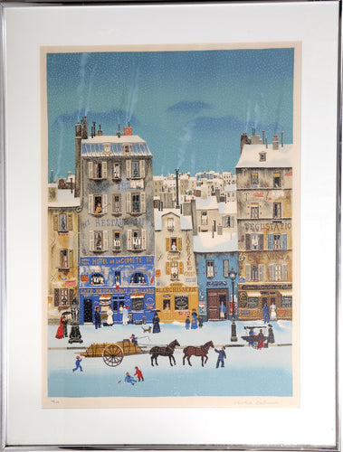 Winter - Hotel de la Comete Lithograph | Michel Delacroix,{{product.type}}