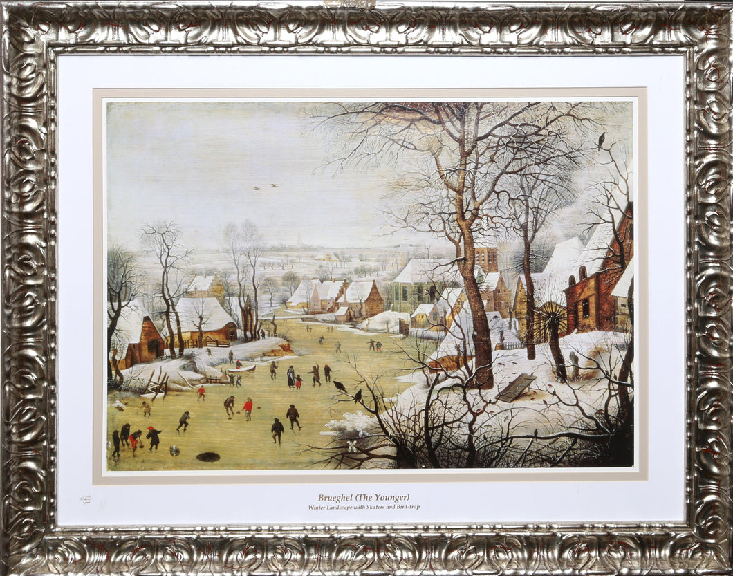 Winter Landscape with Skaters and Bird-trap Poster | Pieter Bruegel,{{product.type}}