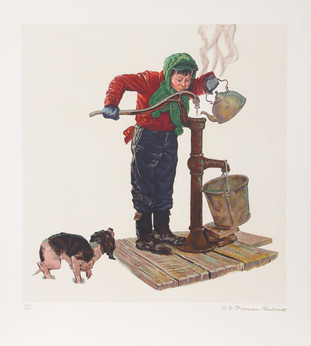 Winter Morning Lithograph | Norman Rockwell,{{product.type}}