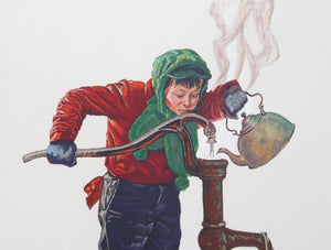 Winter Morning Lithograph | Norman Rockwell,{{product.type}}