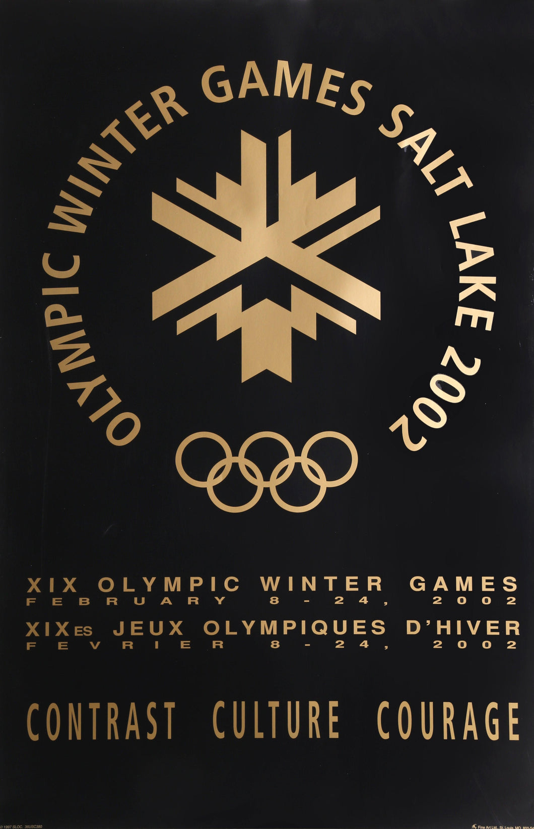 Winter Olympics - Salt Lake City (Gold) Poster | Unknown Artist,{{product.type}}