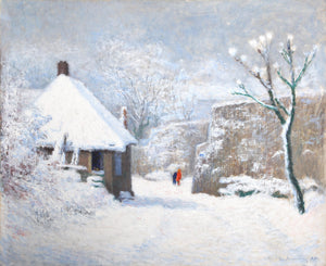 Winter Scene Oil | Unknown Artist,{{product.type}}