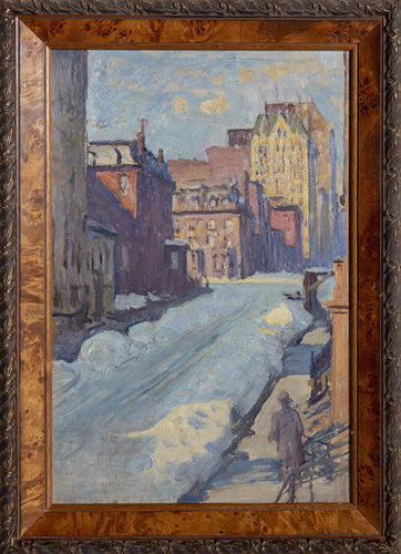 Winter Street Scene Oil | Kenneth Frazier,{{product.type}}