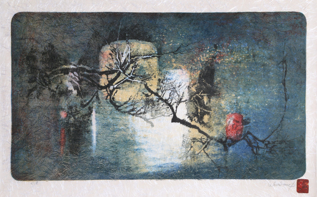 Winter Tree in Moonlight Lithograph | Lebadang (aka Hoi),{{product.type}}