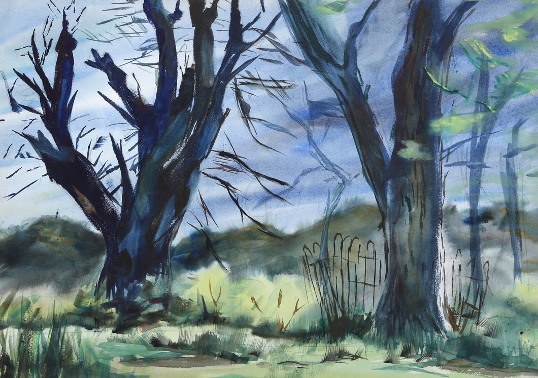 Winter Trees (P2.41) Watercolor | Eve Nethercott,{{product.type}}