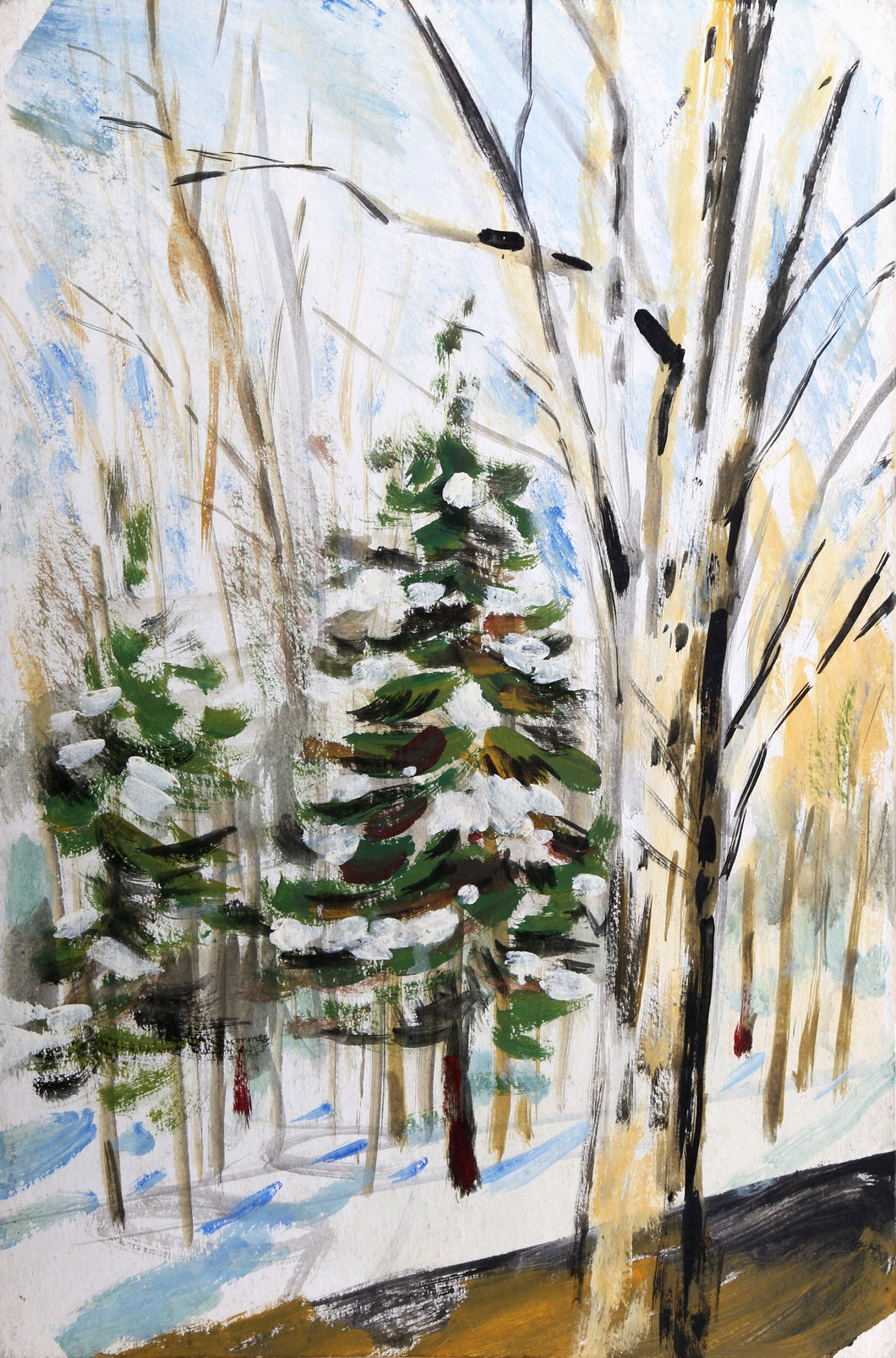 Winter Woods Landscape Acrylic | Erik Freyman,{{product.type}}