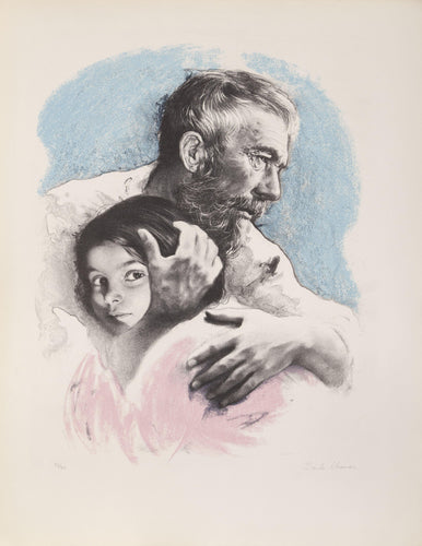 With Grandfather lithograph | Sandu Liberman,{{product.type}}