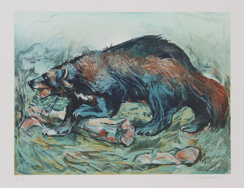 Wolverine Lithograph | Everett E. Hibbard,{{product.type}}