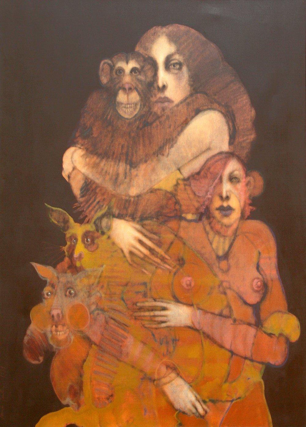 Woman and Monkey Oil | Ramon Santiago,{{product.type}}