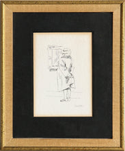 Woman at Art Gallery Ink | Delbart Duchein,{{product.type}}