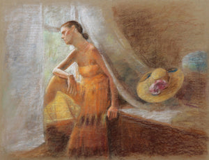Woman at the Window Pastel | Thomas Strickland,{{product.type}}