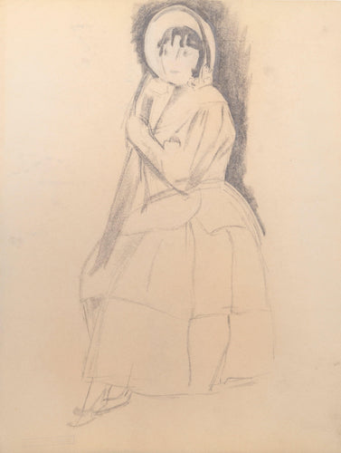 Woman in a Bonnet Pencil | Benjamin Benno,{{product.type}}
