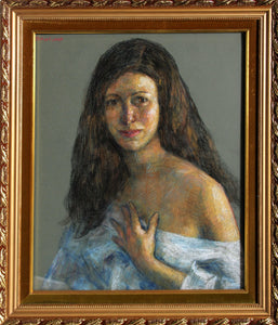 Woman in Blue Pastel | Thomas Strickland,{{product.type}}