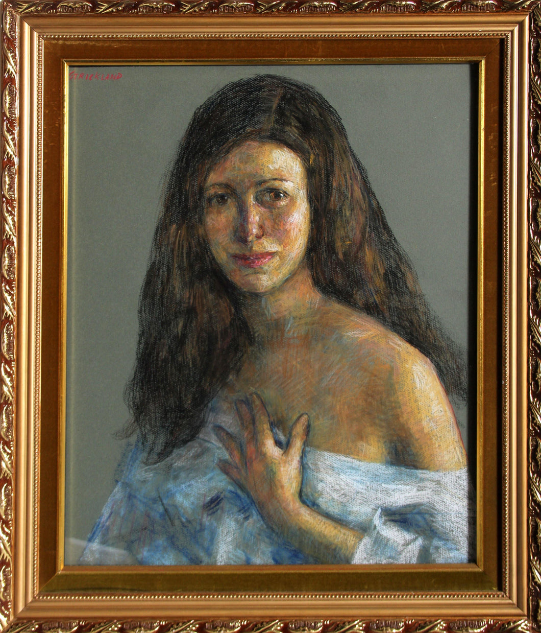 Woman in Blue Pastel | Thomas Strickland,{{product.type}}