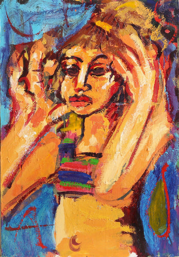 Woman in Crop Top Gesturing Oil | Greg Kessler,{{product.type}}
