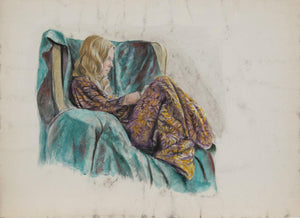 Woman in Draped Chair Pastel | Harry McCormick,{{product.type}}