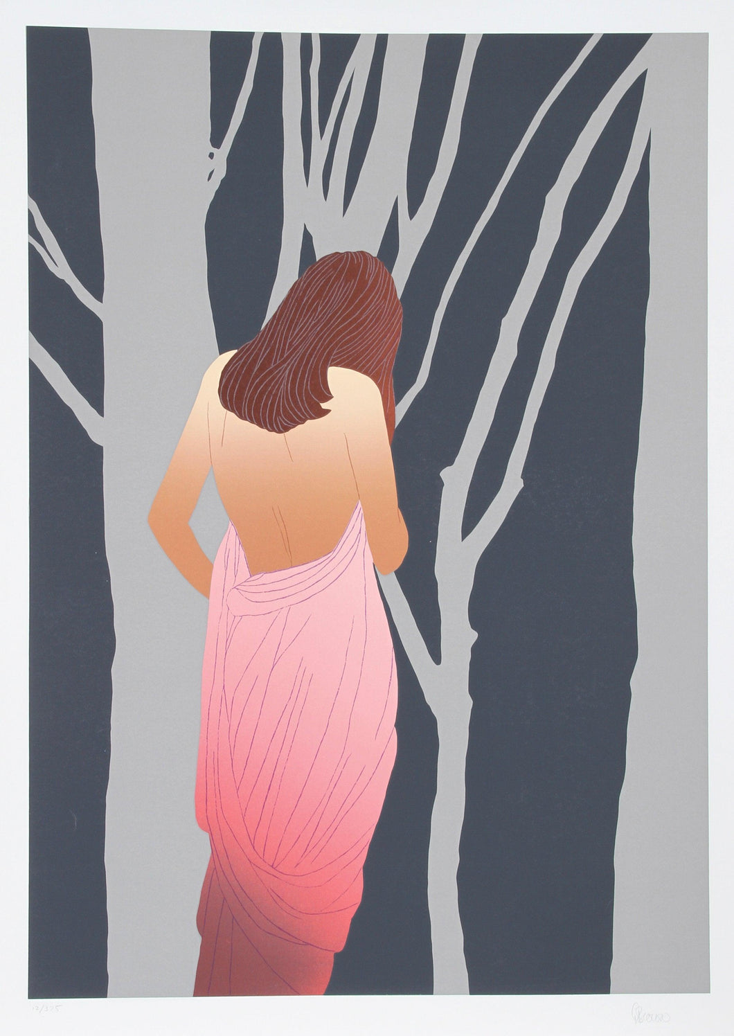 Woman in Forest Screenprint | Derrick Brown,{{product.type}}