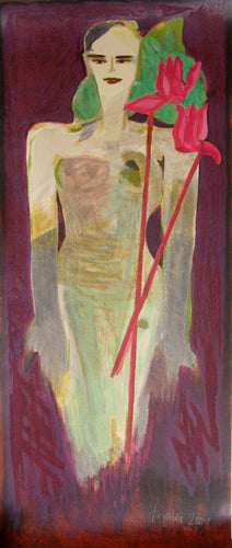 Woman in Gown with Flowers Screenprint | Elvira Bach,{{product.type}}