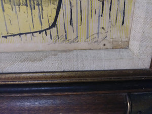 Woman in Shawl with Spoon Woodcut | Moshe Gat,{{product.type}}