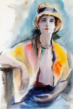 Woman in Yellow (P3.21) Watercolor | Eve Nethercott,{{product.type}}