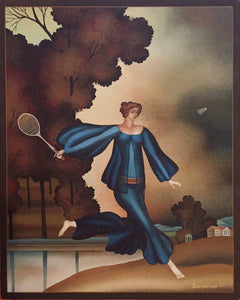 Woman Playing Badminton Oil | Igor Galanin,{{product.type}}