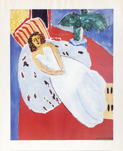 Woman Reclining in White Dress Poster | Henri Matisse,{{product.type}}
