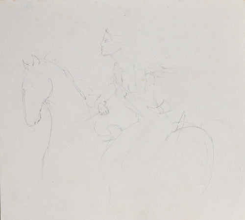 Woman Riding Horse Pencil | Jon Robyn,{{product.type}}