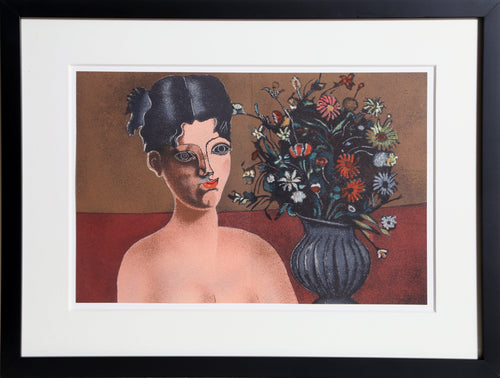 Woman Seated Lithograph | Franco Gentilini,{{product.type}}