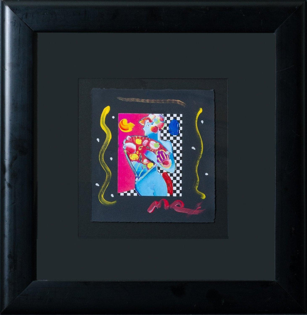 Woman with Fan Version I No. 34 Mixed Media | Peter Max,{{product.type}}