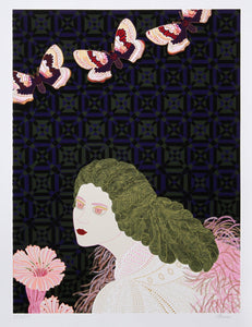 Woman with Flower Screenprint | Daniele Akmen,{{product.type}}