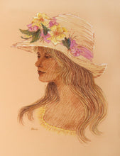 Woman with Flowered Hat Pencil | Gloria Trachtenberg,{{product.type}}