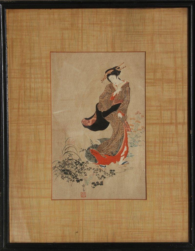 Woman with Flowers Antiques | Unknown, Japanese,{{product.type}}