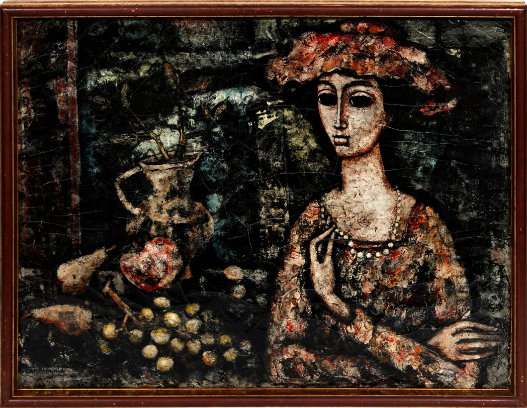 Woman with Hat Oil | Enrico Campagnola,{{product.type}}