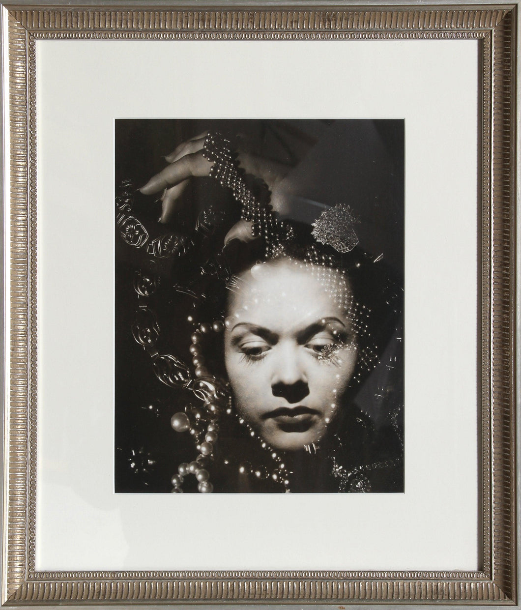 Woman with Pearls Black and White | John D. Walker,{{product.type}}