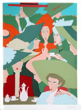 Women Having Tea Screenprint | Amleto Dalla Costa,{{product.type}}