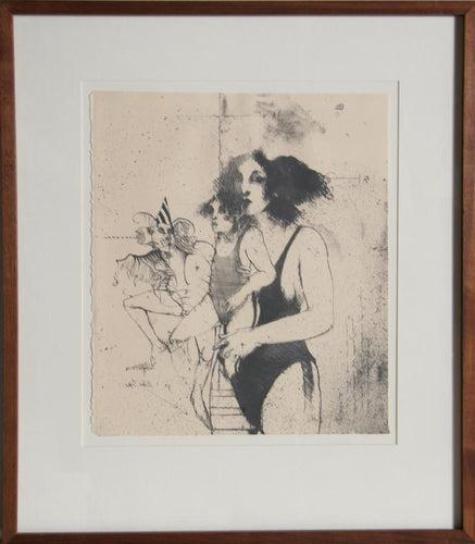 Women with Children Lithograph | Ramon Santiago,{{product.type}}