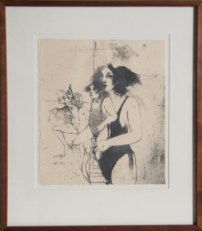 Women with Children Lithograph | Ramon Santiago,{{product.type}}