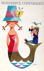 Wonderful Copenhagen - Mermaid Poster | Ib Antoni,{{product.type}}