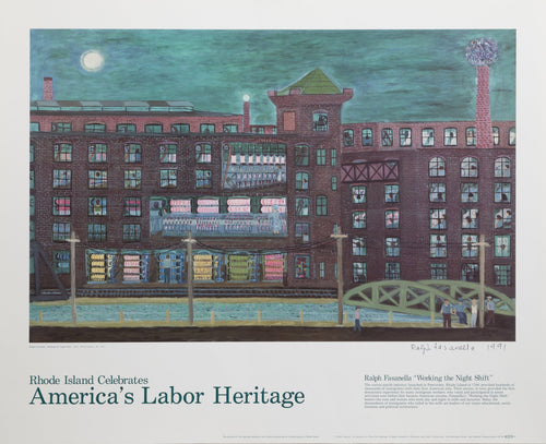 Working the Night Shift for America's Labor Heritage Poster | Ralph Fasanella,{{product.type}}