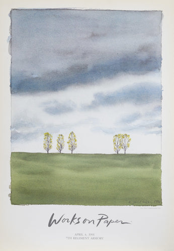 Works on Paper Exhibition (Five Trees) Poster | April Gornik,{{product.type}}