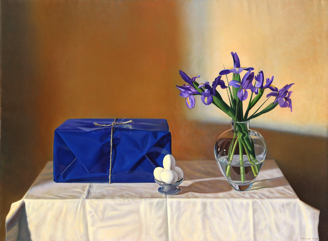 Wrapped Package and Irises Oil | Gustavo Schmidt,{{product.type}}